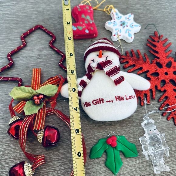7-pc Christmas Holiday Ornaments Bundle Lot - Picture 2 of 2